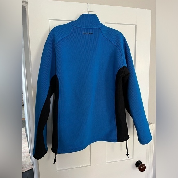 Spyder Sweater Jacket Zip up Blue and Black Large - Picture 5 of 6